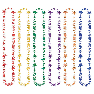 Beistle Happy Birthday Bead Necklaces