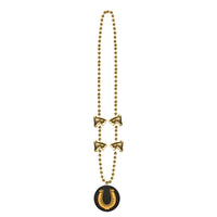 Beistle Party Bead Necklaces with Horseshoe Medallion