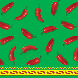 Party Supplies - Chili Pepper Tablecover (Case of 12)
