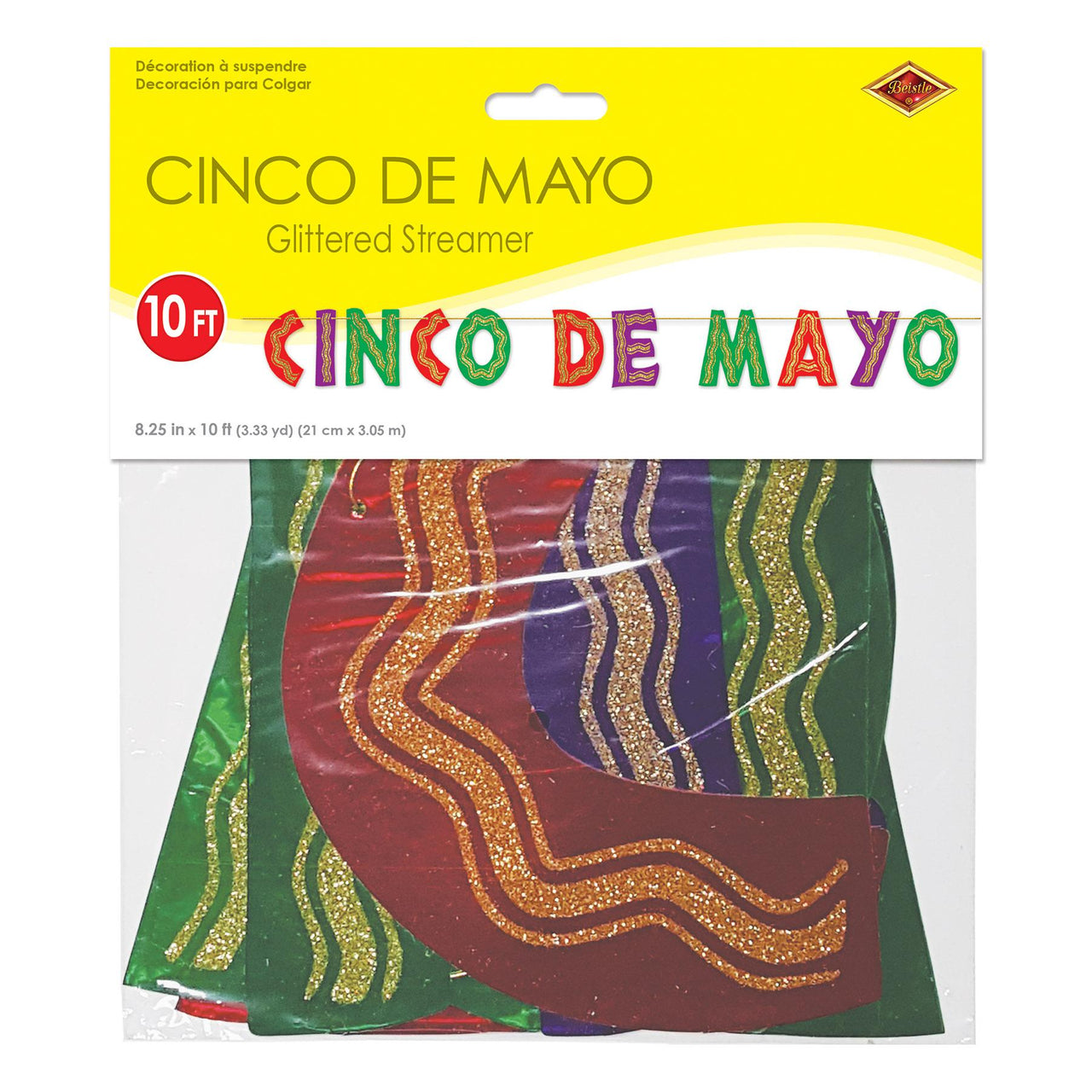 Fiesta Glittered Cinco De Mayo Streamer