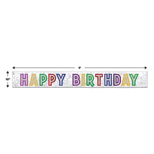 Bulk Metallic Happy Birthday Banner (Case of 6) by Beistle