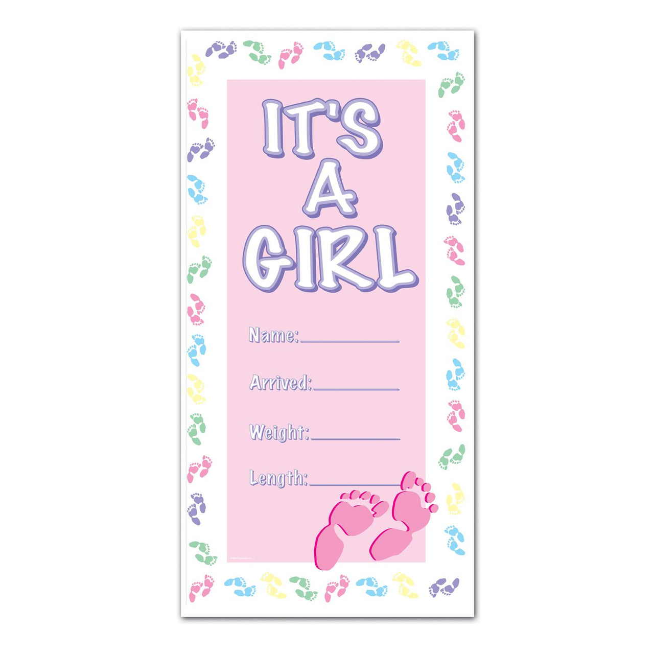 Beistle It's A Girl Door Cover