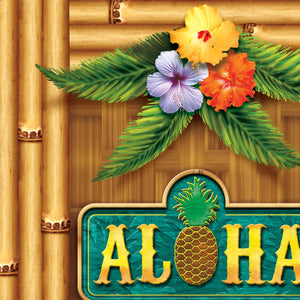 Bulk Aloha Door Cover Luau Curtains (Case of 12) by Beistle