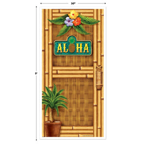 Bulk Aloha Door Cover Luau Curtains (Case of 12) by Beistle