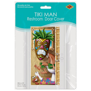 Tiki Man Restroom Door Cover