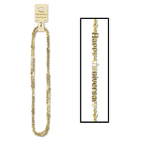 Beistle Happy Anniversary Bead Necklaces gold (2/Pkg)