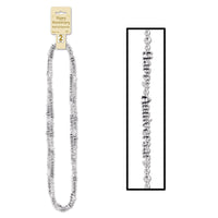 Beistle Happy Anniversary Bead Necklaces silver (2/Pkg)
