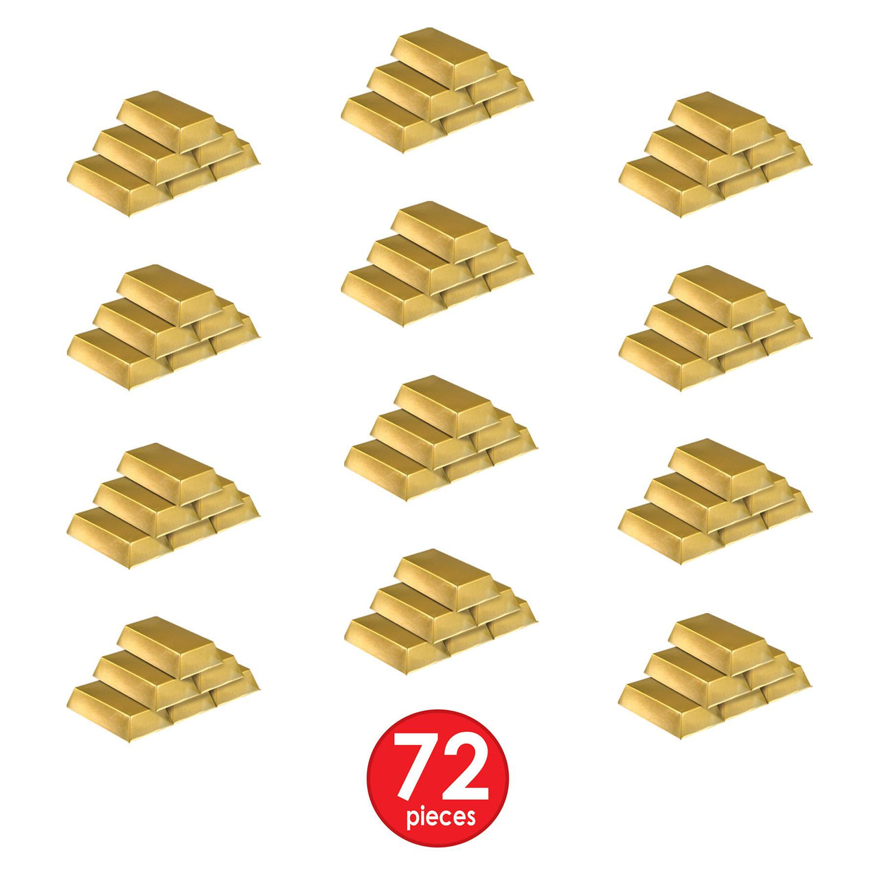 Western Party Supplies - Plastic Gold Bar Decorations