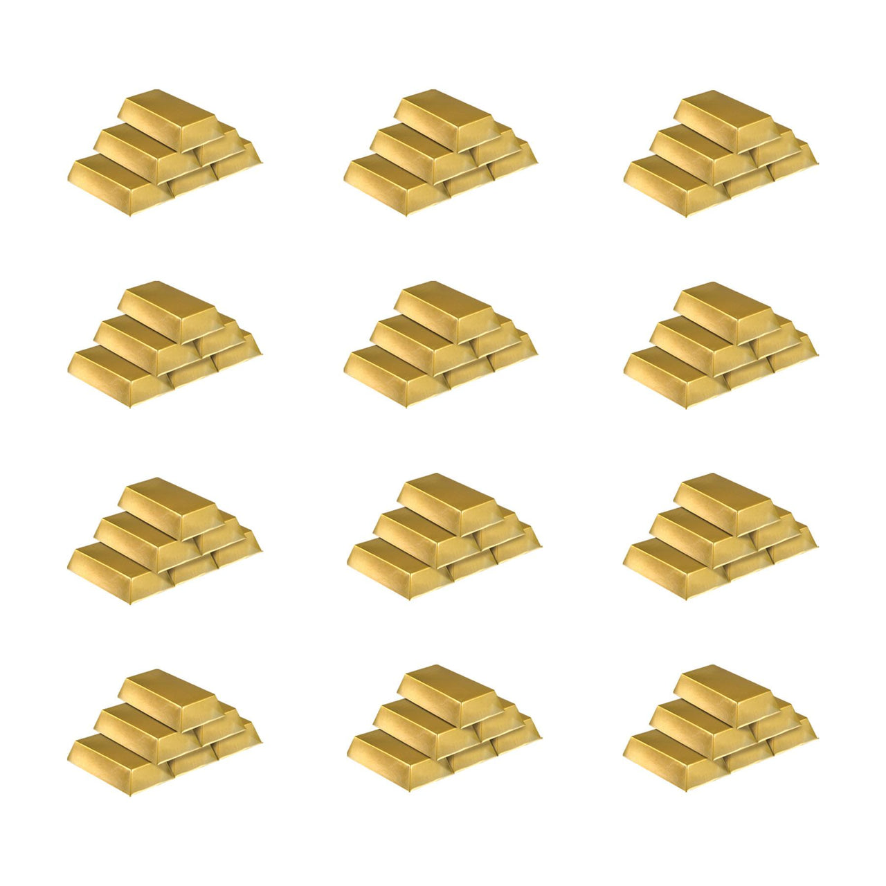 Western Party Supplies - Plastic Gold Bar Decorations