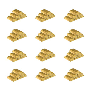 Western Party Supplies - Plastic Gold Bar Decorations