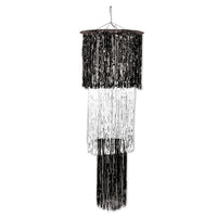 New Year's Eve 3-Tier (1-Ply) Shimmering Chandelier - black & white