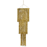 Beistle 3-Tier (1-Ply) Shimmering Party Chandelier - gold