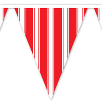 Bulk Striped Pennant Banner (Case of 12) by Beistle