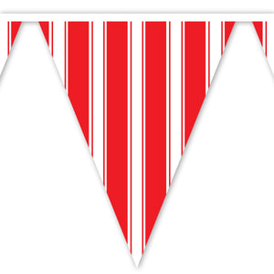 Bulk Striped Pennant Banner (Case of 12) by Beistle