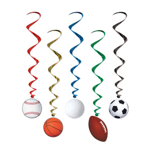 Beistle Sports Party Whirls (5/Pkg)