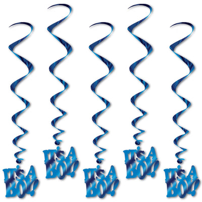 Beistle It's A Boy! Whirls (5/Pkg)