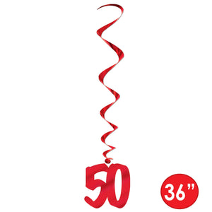 Birthday Party Supplies - '50' Whirls