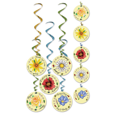 Beistle Flower Whirls (5/Pkg)