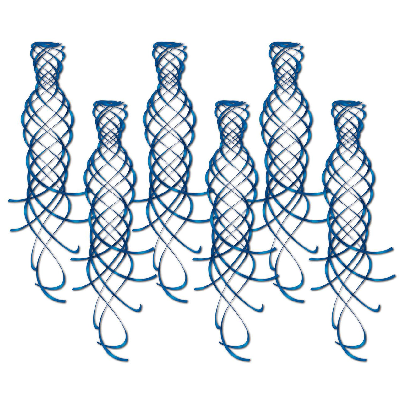 Beistle Shimmering Party Whirls blue (6/Pkg)