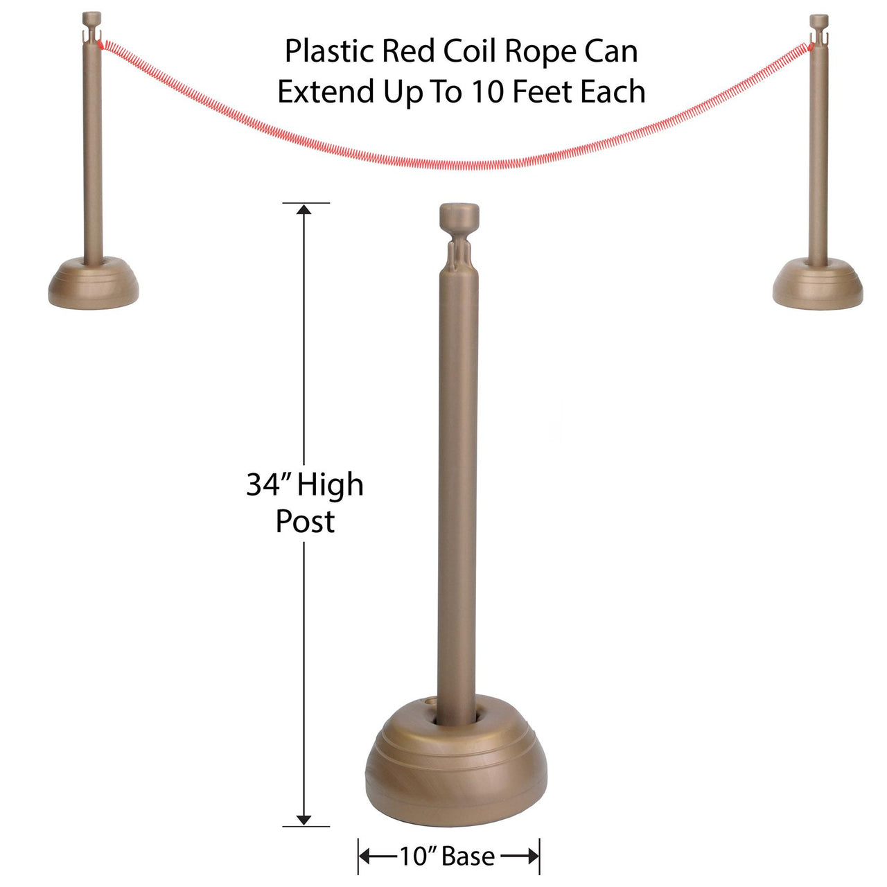 Bulk Red Rope Stanchion Set by Beistle