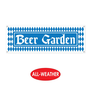 Bulk Beer Garden Sign Banner (Case of 12) by Beistle