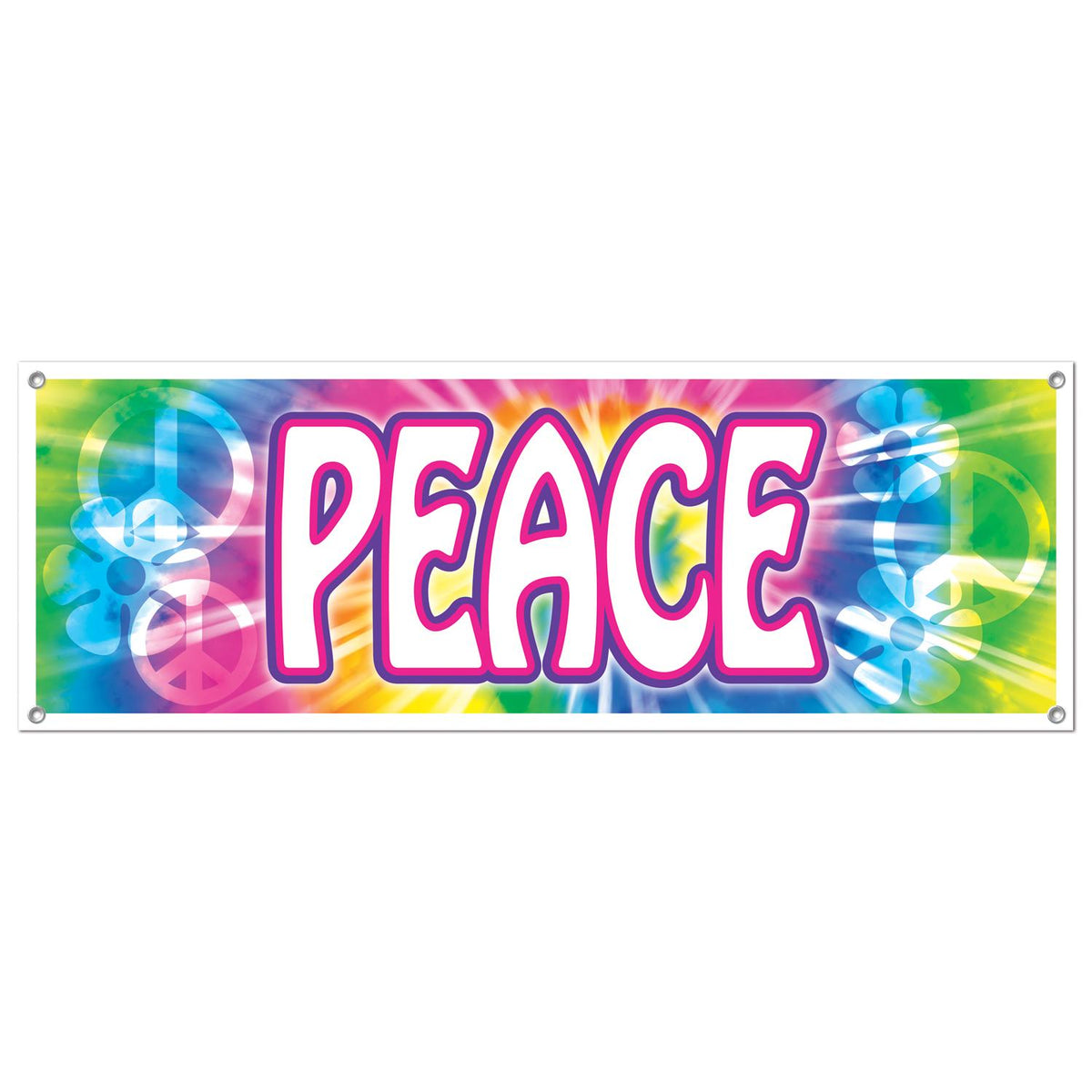 Peace Sign Party Banner 5' x 21