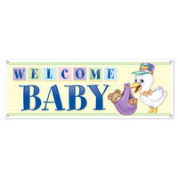 Beistle Welcome Baby Sign Banner