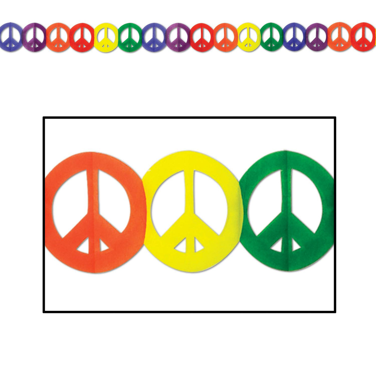 Beistle Peace Sign Party Garland – Bulk Party Supplies