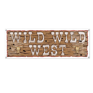 Beistle Wild Wild West Party Sign Banner