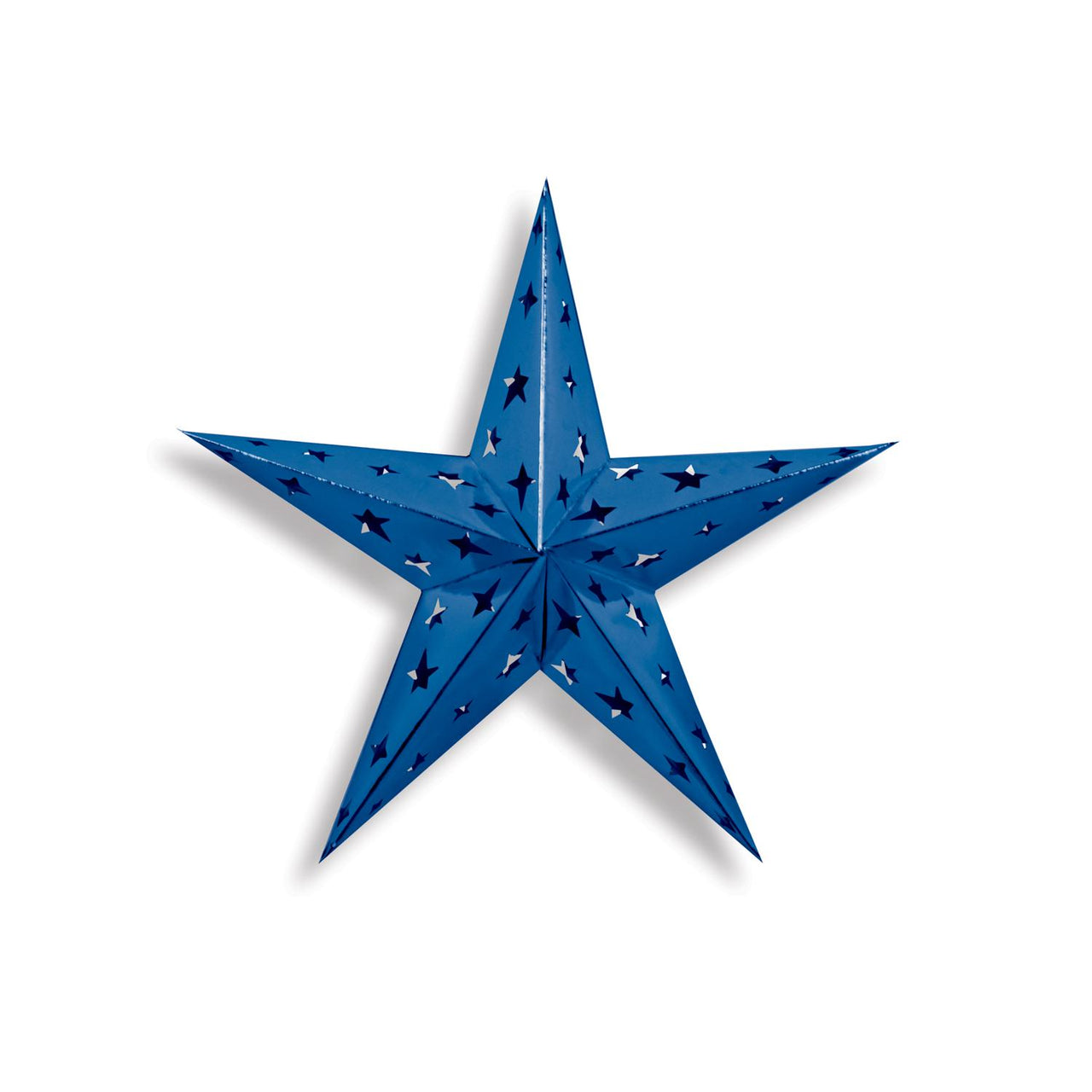 Beistle 12 Inch Dimensional Foil Party Star - blue