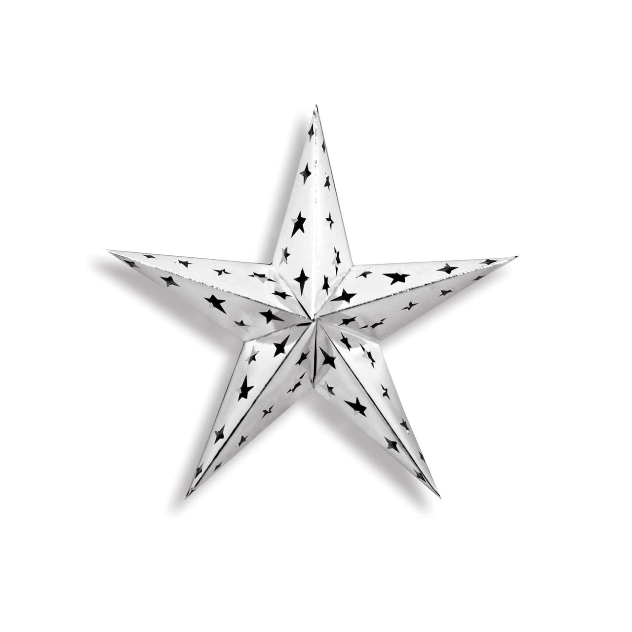 Beistle Dimensional Foil Party Star - silver