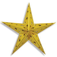 Beistle Dimensional Foil Party Star - gold