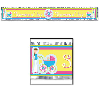 Beistle Metallic Showers Of Joy Fringe Banner