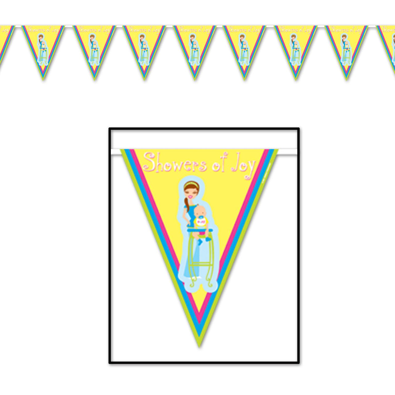 Beistle Showers Of Joy Pennant Banner