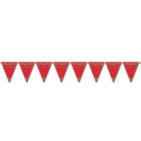 Beistle Red Bandana Party Pennant Banner