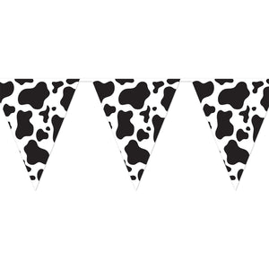 Bulk Cow Print Pennant Banner (Case of 12) by Beistle