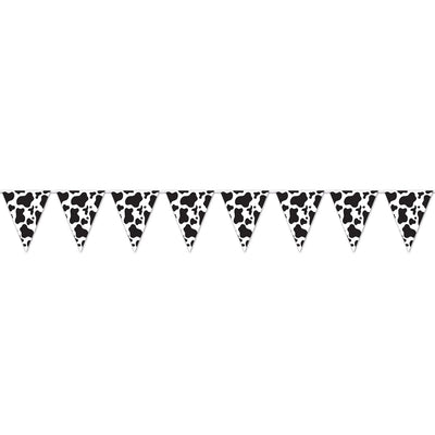 Beistle Cow Print Pennant Party Banner