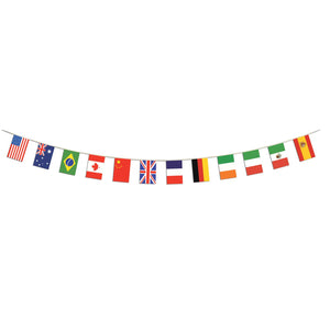 International Flag Pennant Party Banner (12" x 14' 6")