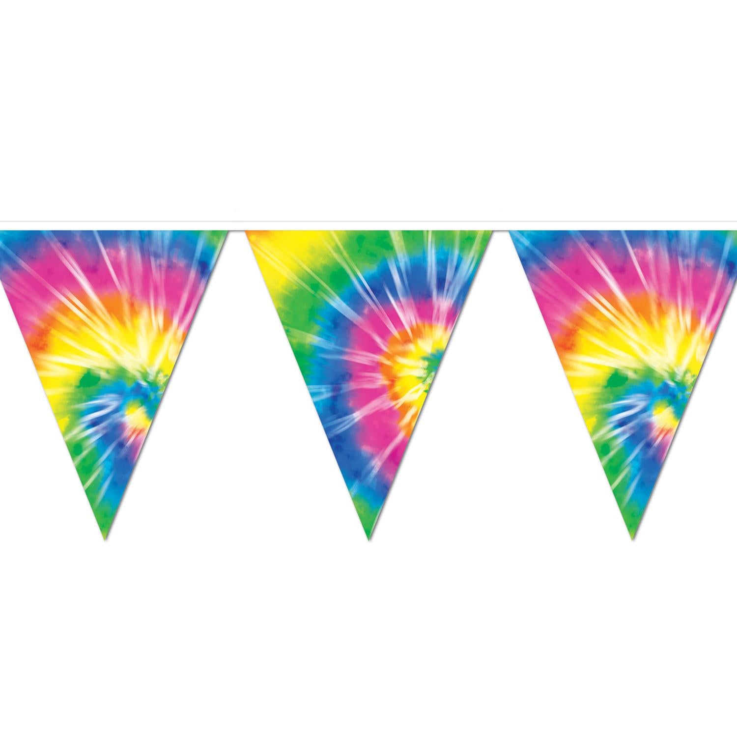 Beistle Tie-Dyed Pennant Party Banner