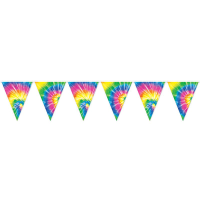 Beistle Tie-Dyed Pennant Party Banner