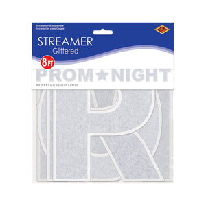 Beistle Glittered Prom Night Streamer (Pack of 12) - Back to School Decorations