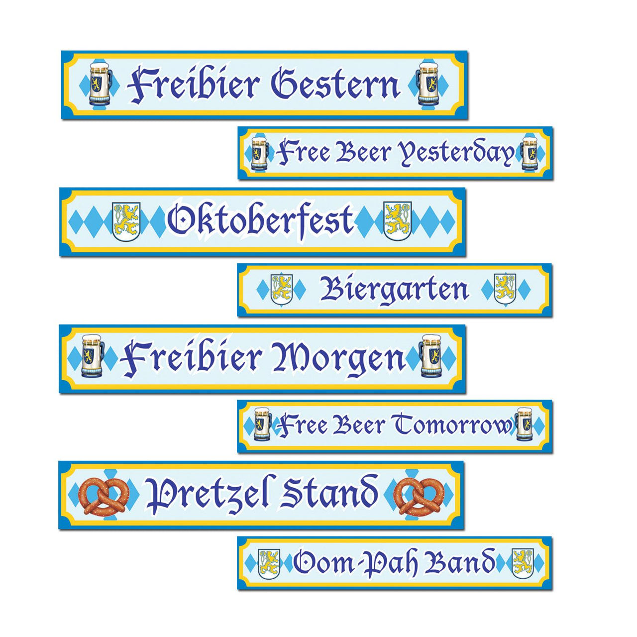 Beistle Oktoberfest Sign Cutouts (4/Pkg)