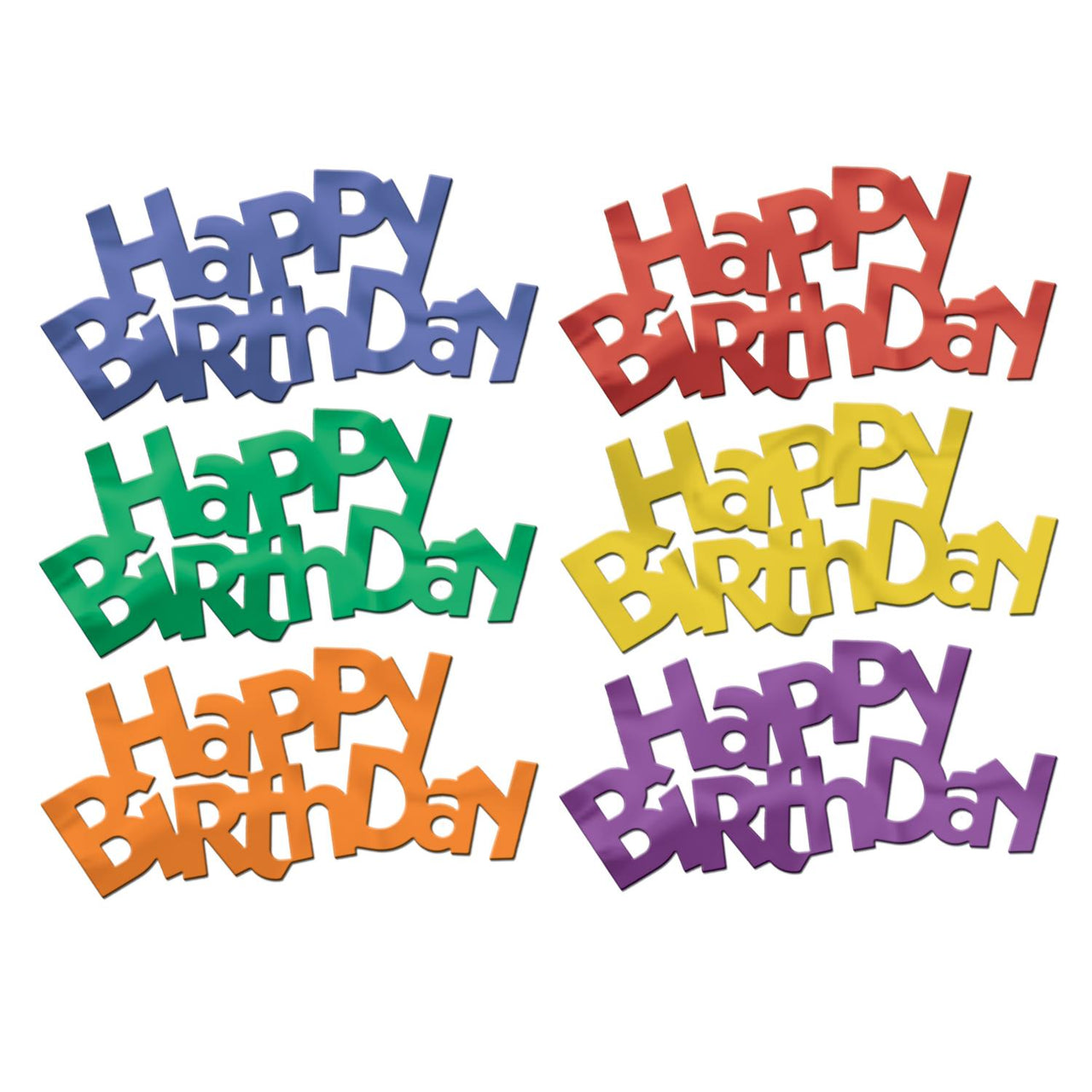 Beistle Jumbo Happy Birthday Party Confetti (6/Pkg)