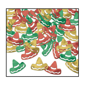 Fiesta Confetti Sombreros red - gold - green (1 Oz/Pkg)