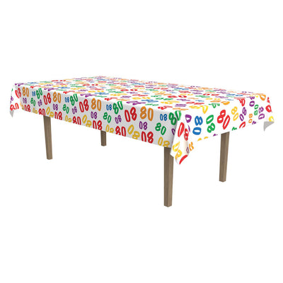 Beistle 80th Birthday Party Tablecover