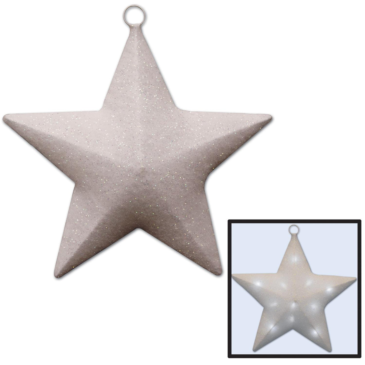 Beistle Light-Up Sparkle Party Star- White