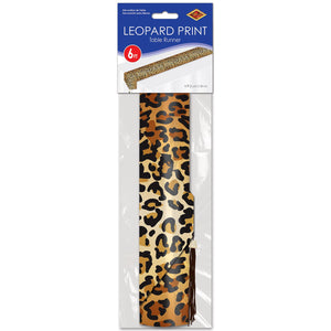 Bulk Printed Leopard Print Paper Table Runner (Case of 12) by Beistle