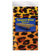 Bulk Leopard Print Tablecover (Case of 12) by Beistle