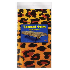 Bulk Leopard Print Tablecover (Case of 12) by Beistle