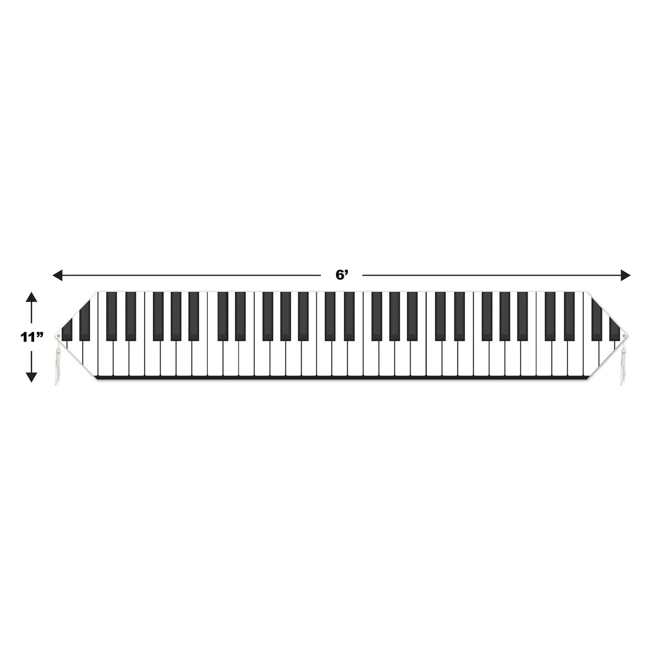 Printed Piano Keyboard Table Runner